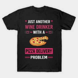 Wine Drinker Pizza Delivery T-Shirt